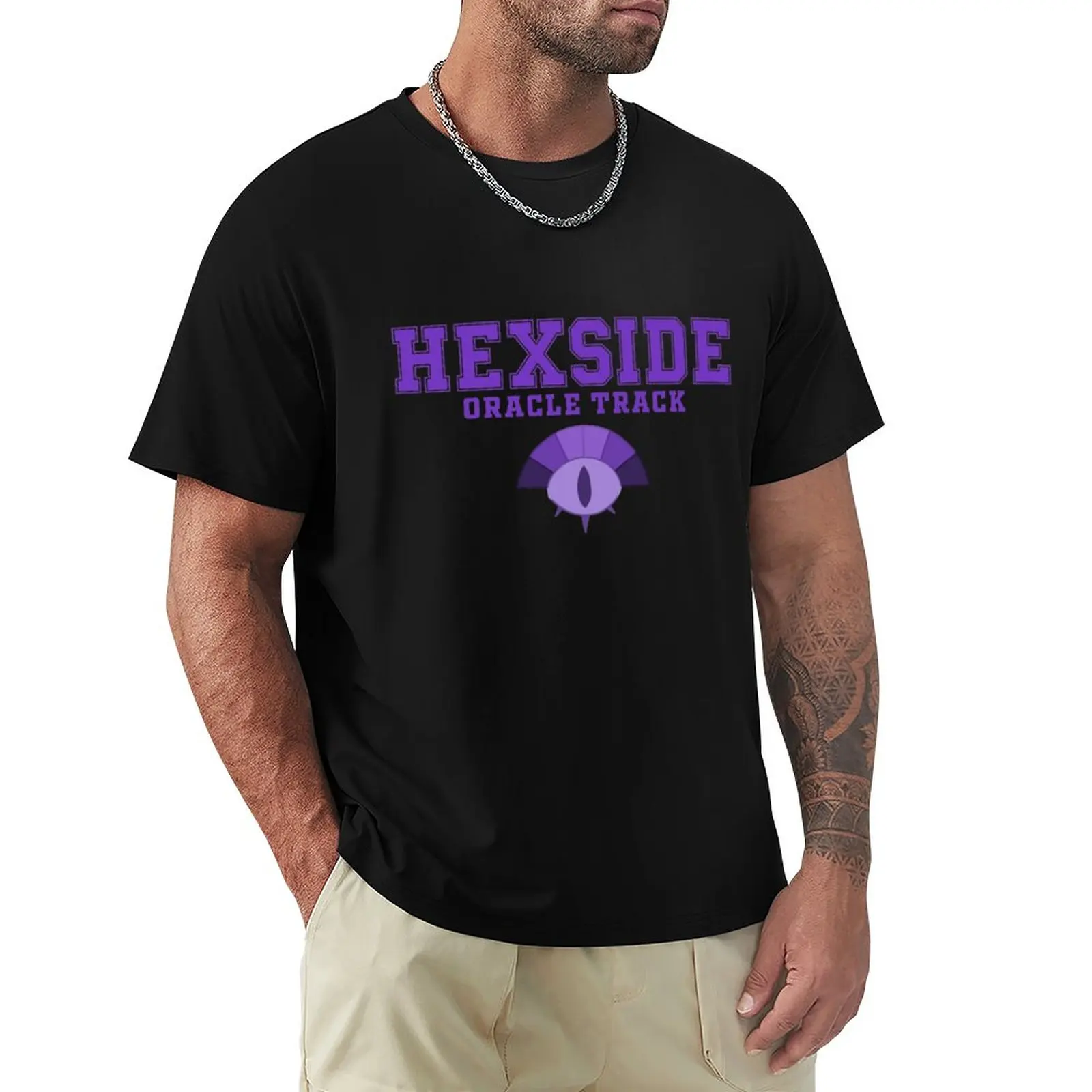 

Hexside Oracle Track T-Shirt hippie clothes T-shirt short oversized t shirt men