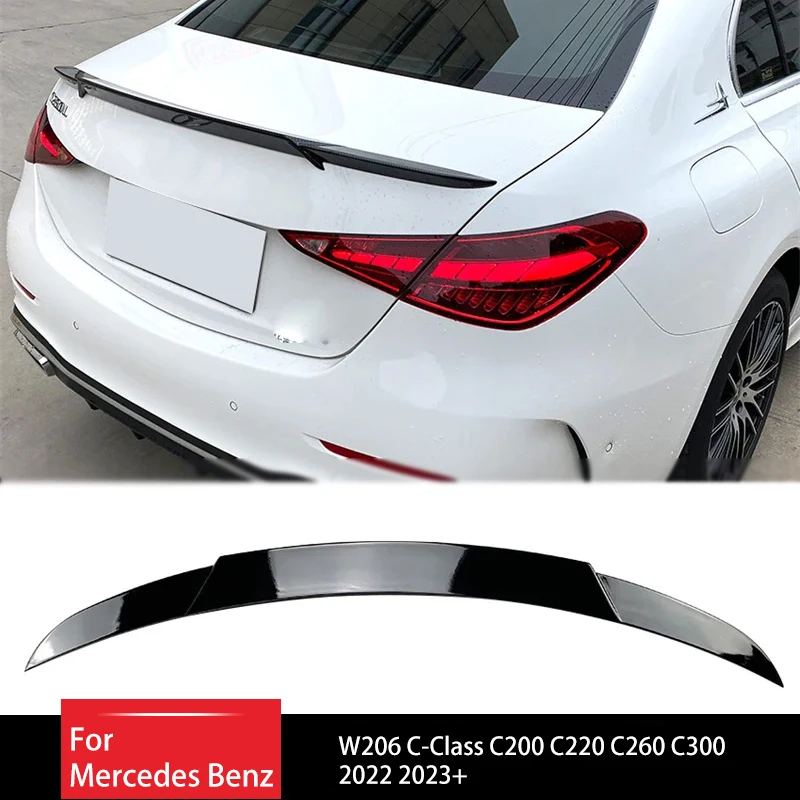 Trunk Rear Trunk Spoiler Wing Brabus Style for Mercedes Benz W206 C-Class C200 C220 C260 C300 2022 2023+ Sedan Amg Line