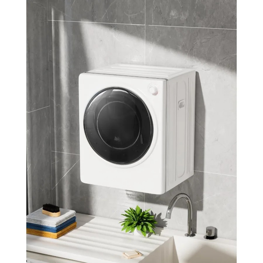 2.6 Cu. Ft Compact Dryer 1300W Portable Clothes Dryer with Stainless Steel Tub 10 lbs Front Load Electric with 4 Automati
