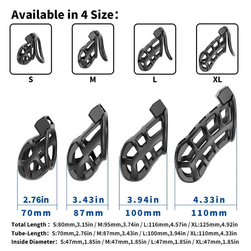 Male Chastity Cage Large Chastity Device 3 Sizes Rings Invisible Lock for Man Penis Exercise Bondage Gear & Accessories penis chastity cage chastity lock sex toy chastity cage accessory male female sex toy