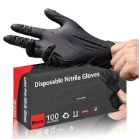 50/100PCS Disposable Black Nitrile Gloves Household Kitchen Bathroom Cleaning Dishwashing Manicure Hairdressing Tattoo 1