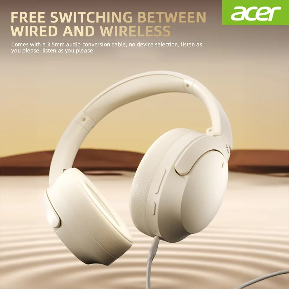 Acer Ohr305 Anc Wireless Headphones Hifi Headset Bluetooth 5 4 Enc Hd Mic Head Tracking 3d Spatial Audio  42db Anc Low Latency, Alina Gadgets