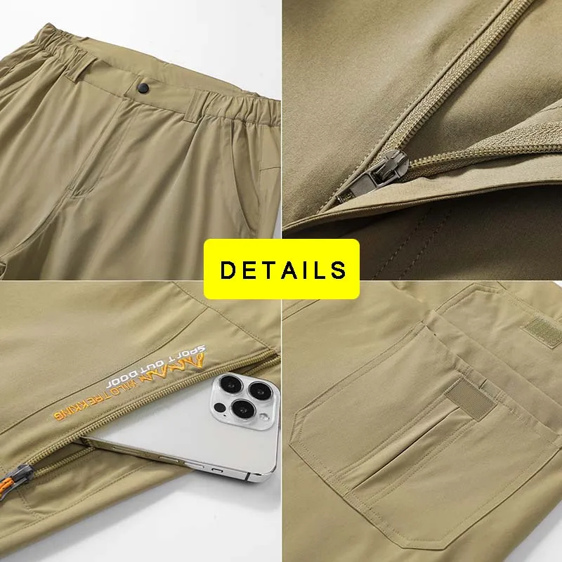 Hiking Pants Summer Stretch Mens Windproof Outdoor Sport Quick Dry Breathable Climbing Trekking Camping Printing PN79