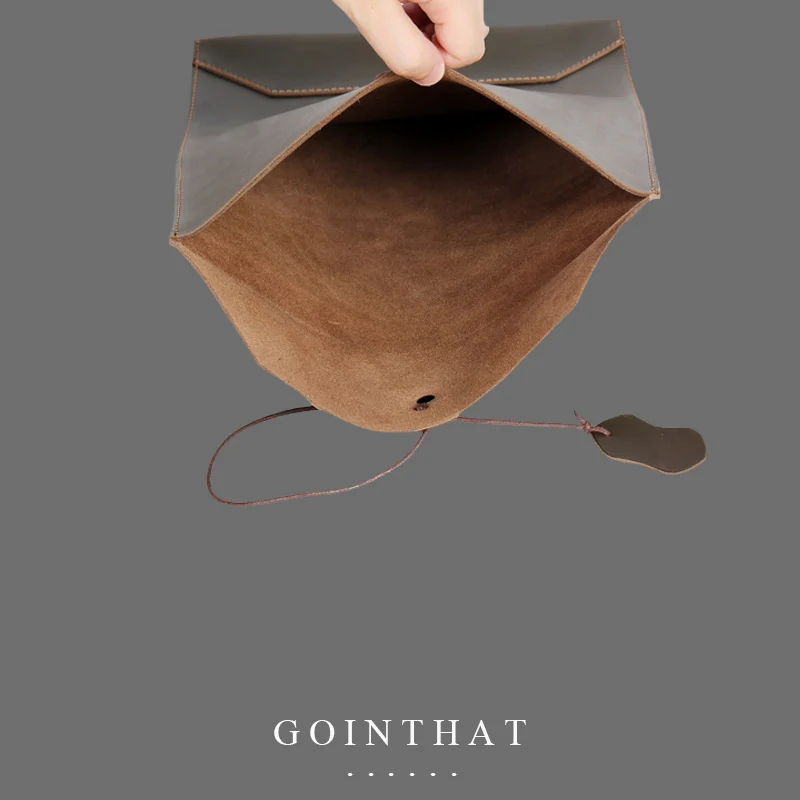 Top Genuine Leather Laptop Sleeve Bag 13 Inch Notebook Cover Business Handbag Briefcase Envelope Messenger A4 File Folder Pouch