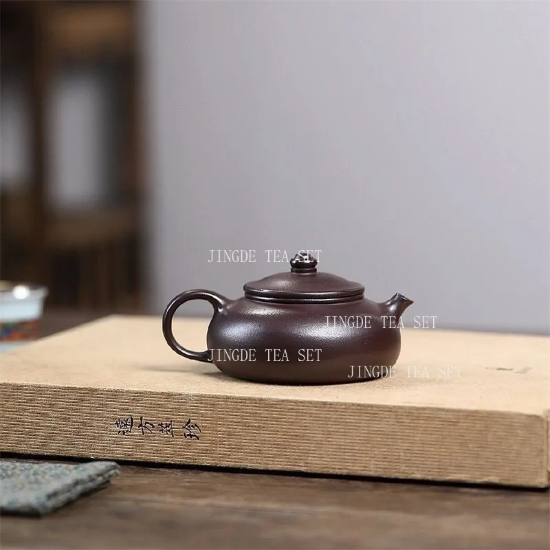 150ml Yixing Purple Clay Teapot Chinese Style Han River Lonely Shadow Tea Pot Household Small Capacity Teapot Kung Fu Tea Set