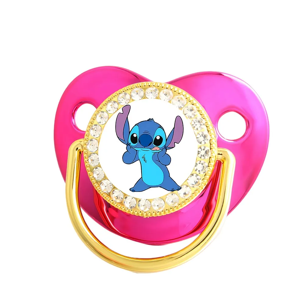 2025 Baby pacifier pink/purple baby shoes newborn luxury pacifier silicone nipple baby chewing and playing mouth 0-18M