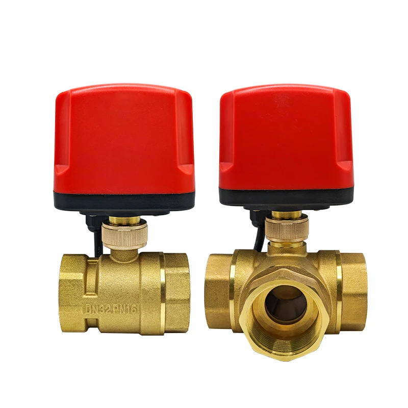 Válvulas de Água Elétricas Motorizadas Linha Fêmea 2-wire 3-wire Impermeável Ip65 2-way 3-way 12v 24v 220v Dn15-dn50