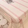 Skin-friendly Bedsheet Pure Cotton Bed Linen Stripe Style Bed Cover Single Mattress Protector sabanas (Pillowcase Need Order) 4