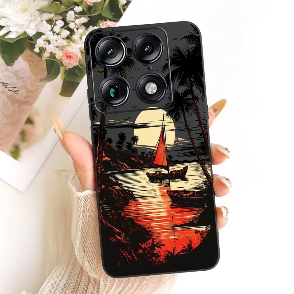 Floral Marble Soft Silicone Protective Case