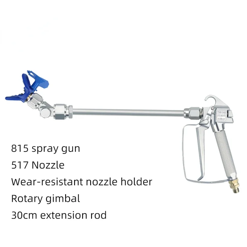 

Airless Wall Paint Sprayer Machine Accessories 815 Spray Gun With 517 Nozzle Adapter and 30cm Extension Rod a