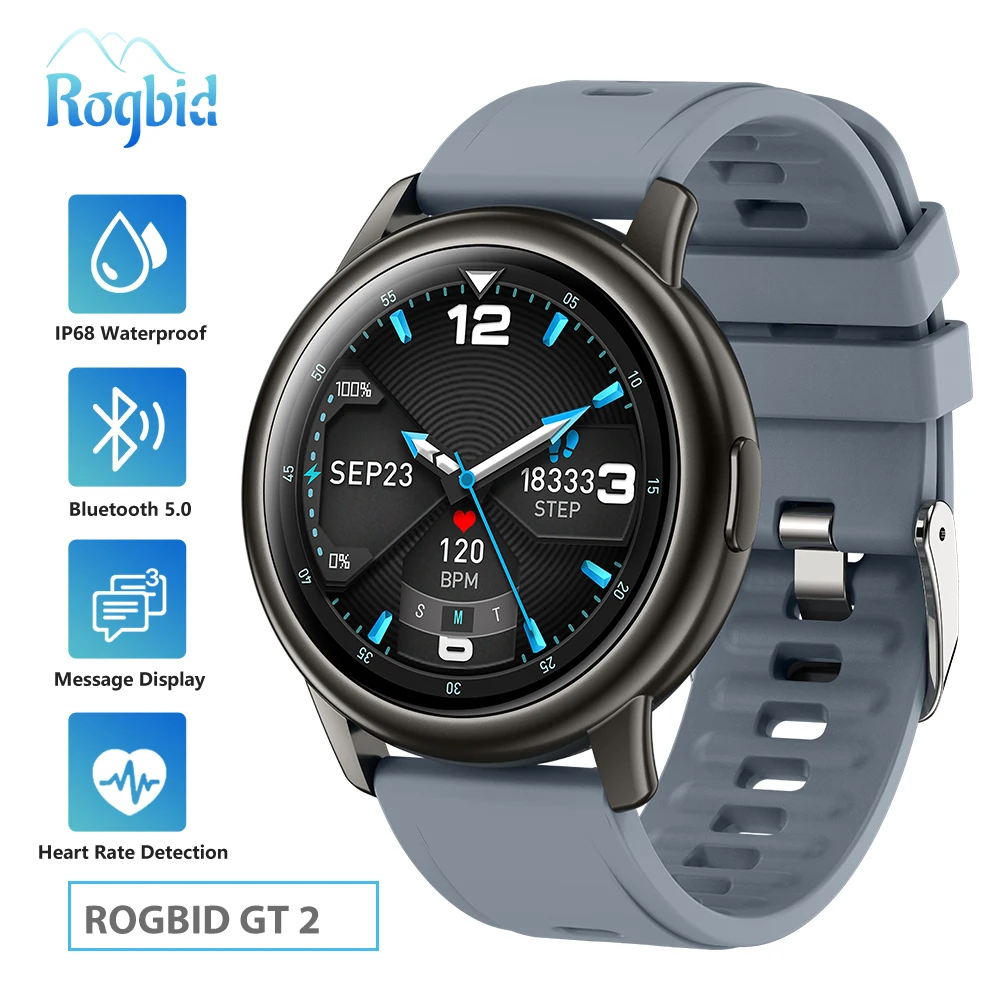 Smart Watch Rogbid GT 2 Men Women IP68 Waterproof Bluetooth 5.0 Sleep Monitor Fitness Heart Rate Tracker Smartwatch Android IOS |