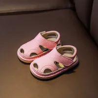 Summer Baby Girls Boys Sandals Infant Toddler Shoes Children Genuine Leather Casual Sandals Non-slip Soft Sole Kids Beach Shoes 3