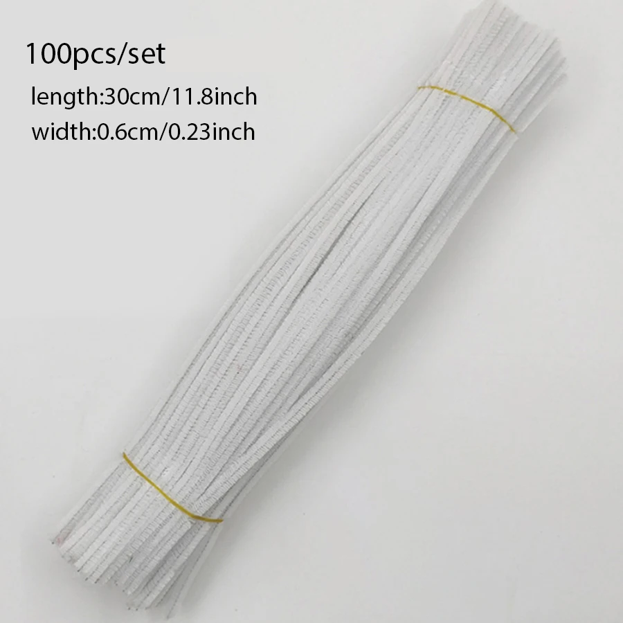 100pcs Colorful Chenille Stems for DIY Craft Projects and Creative Fun