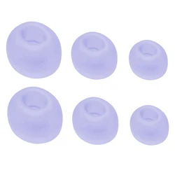 Silicone Ear Tips for Enhanced Sound Isolation - 3 Pairs (S/M/L) (PURPLE)