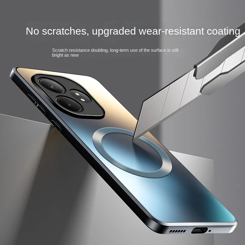 Hard Matte Magnetic Wireless Charging Protective Back Cover Case