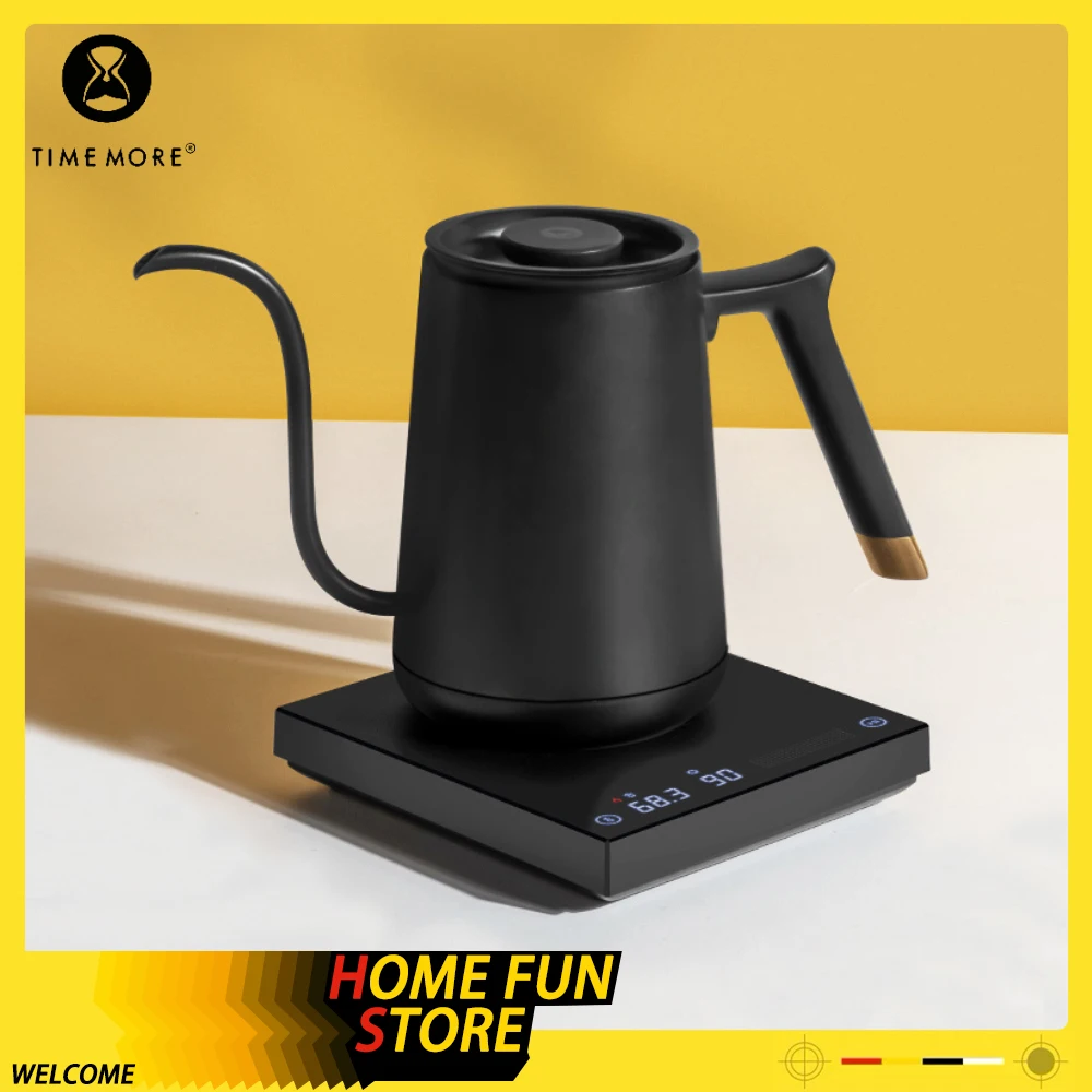 Timemore Fish Smart Electric Pour Over Kettle 600ml 220v Fine Mouth Temperature Control Customize Hand Brew Coffee Pot Gifts coffee pot,coffee kettle,pour over coffee maker