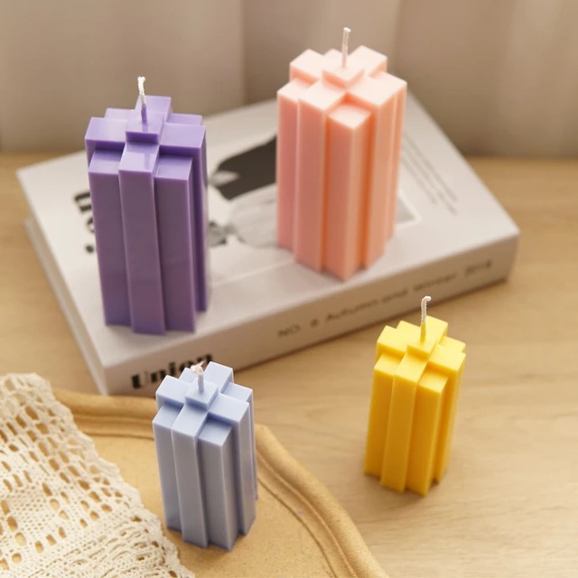 Handmade Acrylic Building Block Candle Mold With Resin Molds