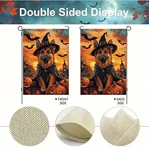 halloween garden flags 12x18 double sided burlap