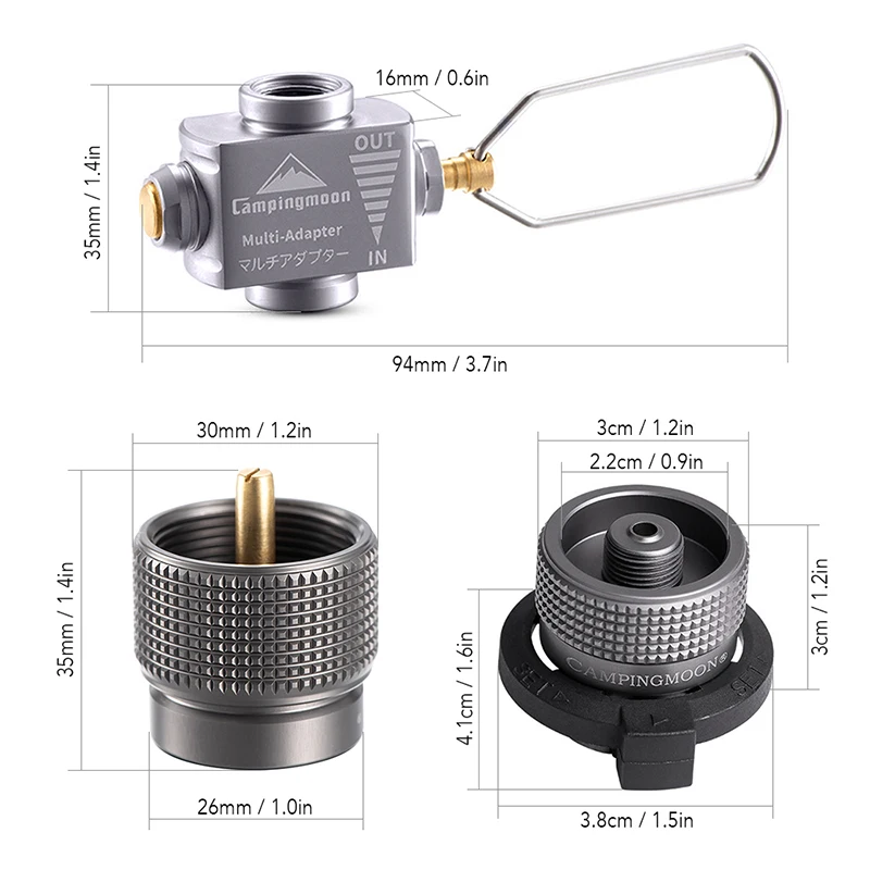 Gasherd-Adapter, Gassparend mit Butan-Adapter, Nachfülladapter für Campingkocher, Butan-Konverter für Camping, Rucksackreisen, Wandern – Detail 1