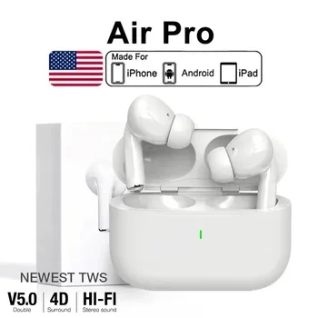 Air Pro 5 TWS Max Auricolari Bluetooth Wireless In-Ear Sportivi con Cancellazione del Rumore per Apple iPhone