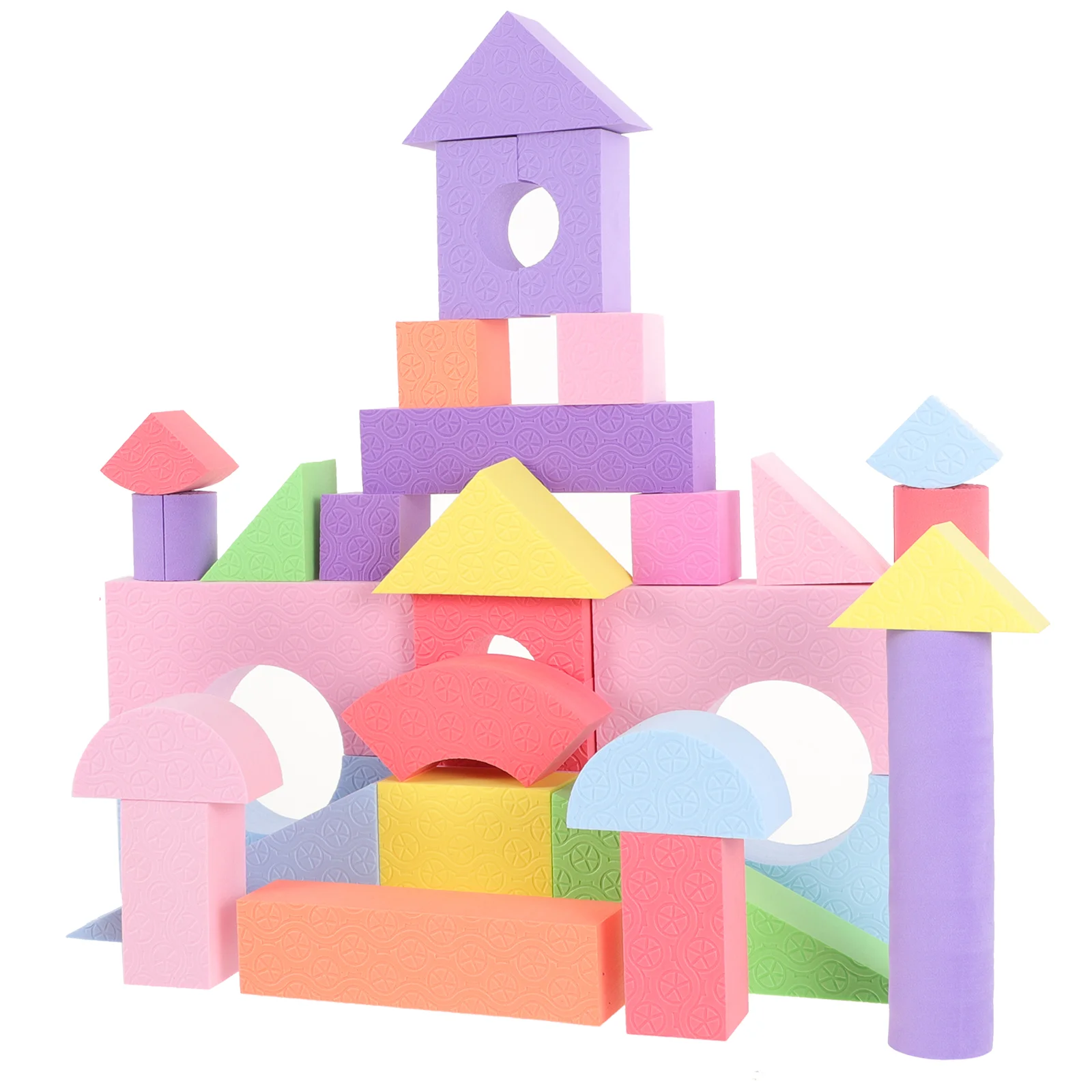 

52 шт. интерактивные игрушки, альпинистские блоки для малышей, 1-3 раннего возраста, Детские 2-4 года, пенопластовые строительные блоки Eva для укладки