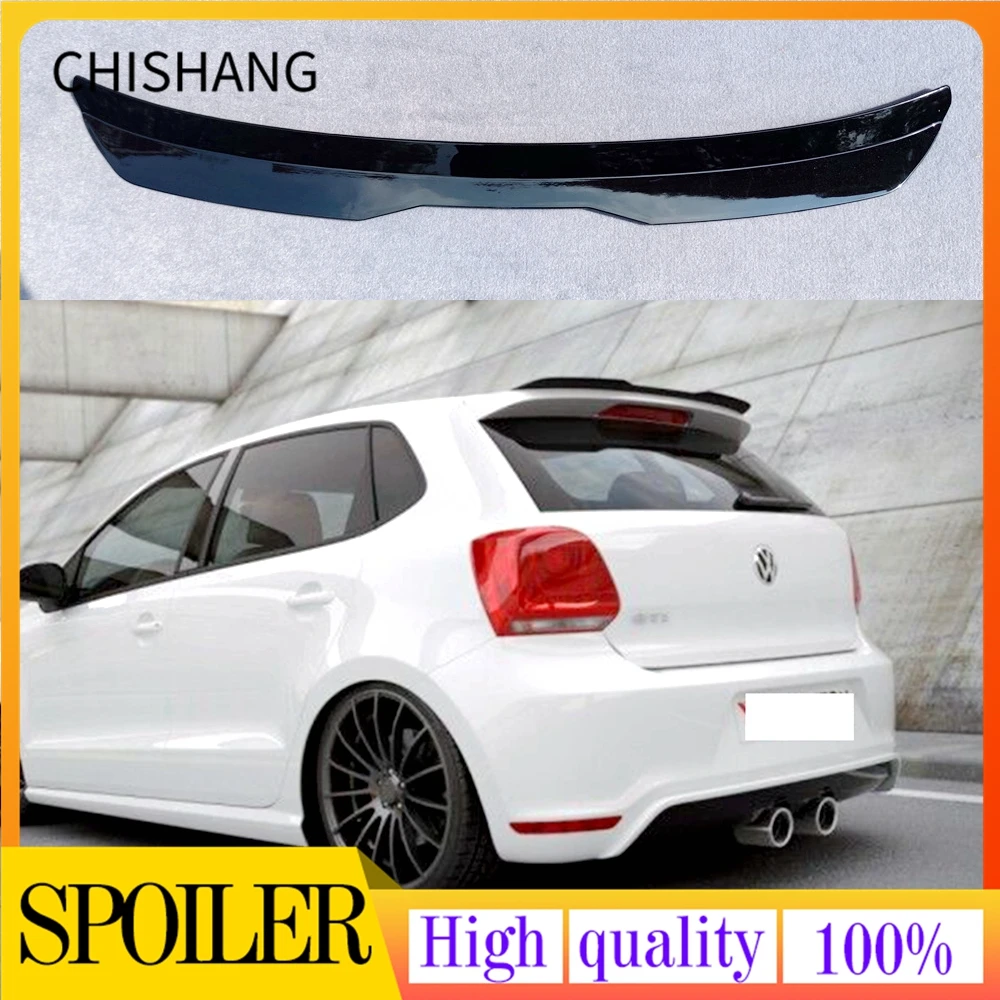 

Спойлер для Volkswagen Polo AW MK5 MK6, губа из АБС-пластика, глянцевый черный для VW Polo, AW, GTI, R-Line, крыло на крышу 2012