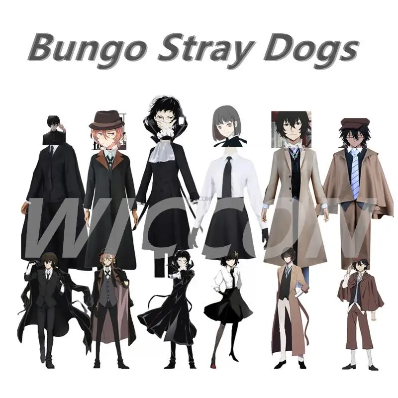 

Anime Bungo Stray Dogs Season 4 Cosplay Costume Osamu Dazai Atsushi Nakajima Uniform Ranpo Edogawa Akiko Yosano Outfits