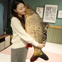 30-100cm Simulation Funny Fish Plush Toys Stuffed Soft Animal Carp Plush Pillow Creative Sleep Cushion for Kids Girls Xmas Gift 3