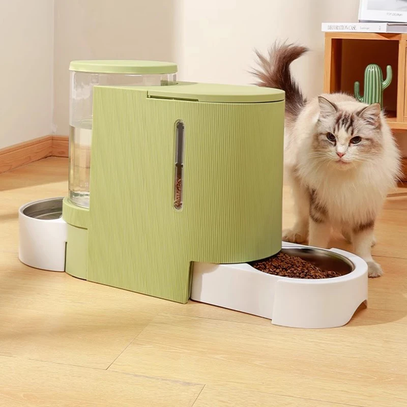 

Bluetooth Cat Feeder Battery Wireless Quiet Design Automatic Personalized Riser Long Cat Bowl Squeeze Pour Chat Cat Products