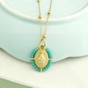 Collier ras du cou pour femme avec pendentif Vierge Marie, chaîne en acier inoxydable couleur or, perles de rocaille, style bohème blanc, noir, rose