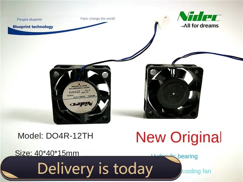 

40*40*15mm Nidec Do4r-12Th 4015 4cm Inverter Bridge Chips 12v0.13a Max Airflow Rate Cooling Fan