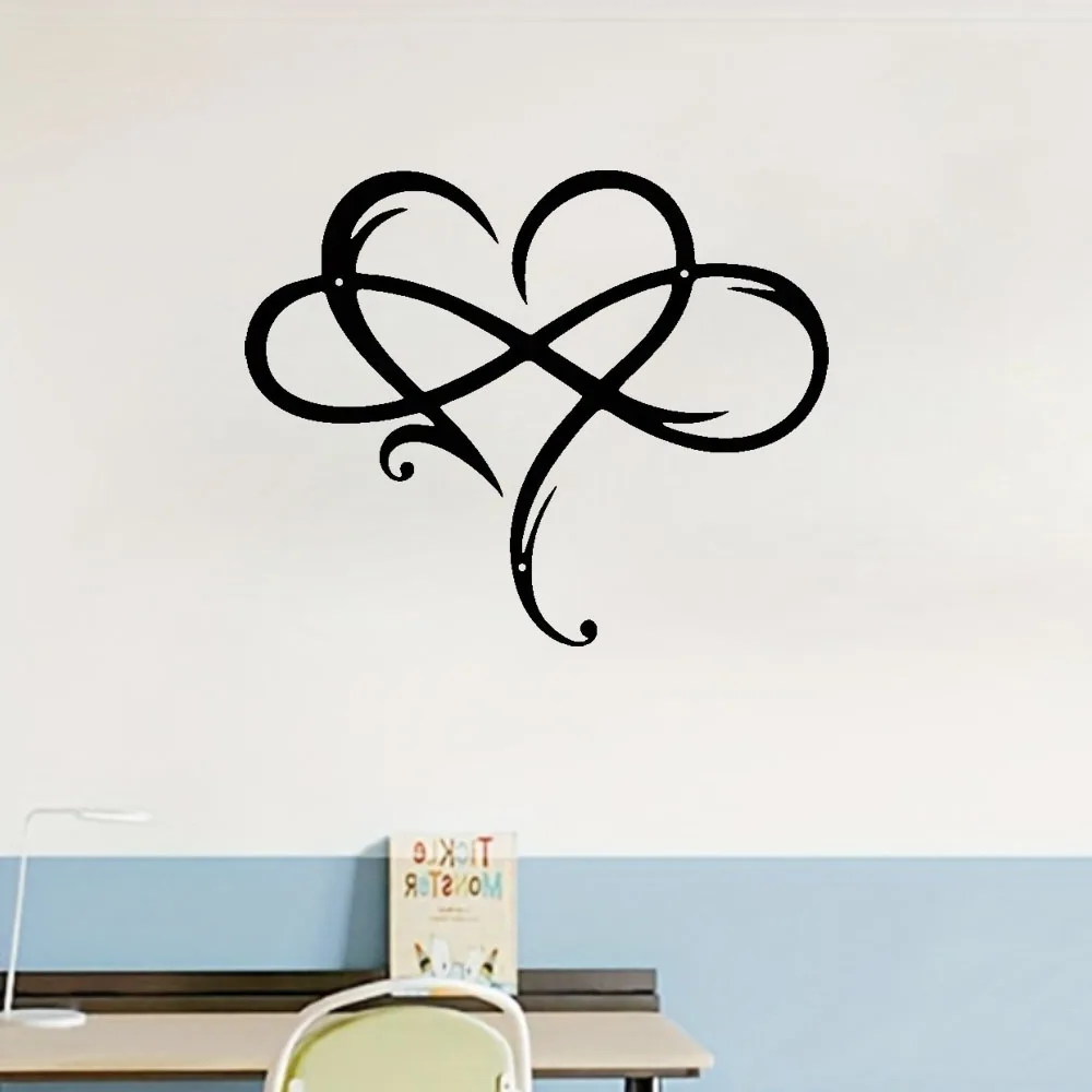 

Crafts 1pc 15.8inch X 13.8inch Infinity Heart Metal Wall Decoration Art Eternal Love Infinite Heart-shaped Wall Decoration