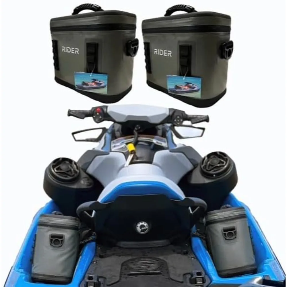 Set of 2 Coolers Fits All Personal Watercraft-Gray