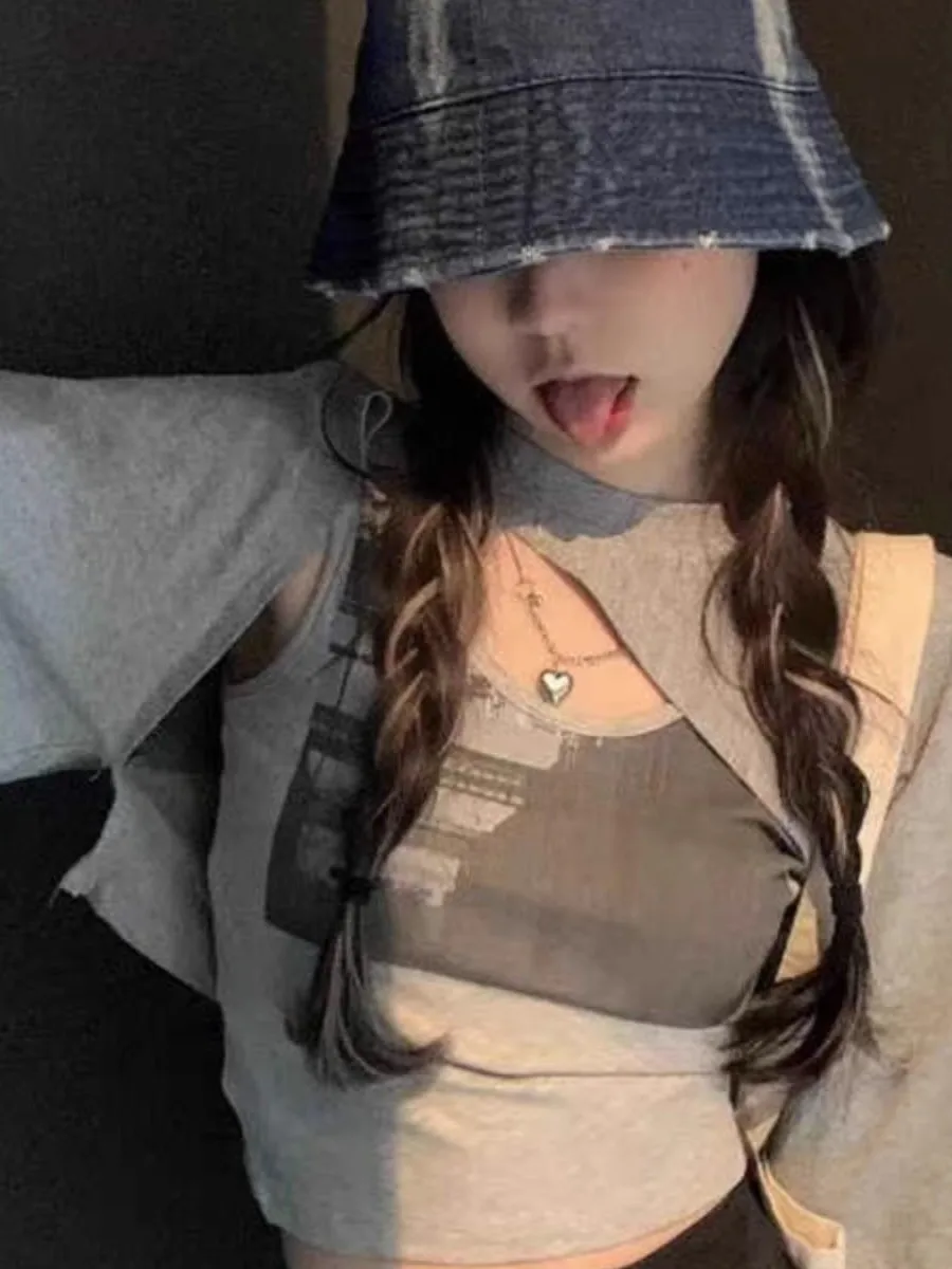 Slim Fit Summer Print Top And ort T-irt Set Korean Sle Commute Faion Casual Wear Polyester Material ort Sve