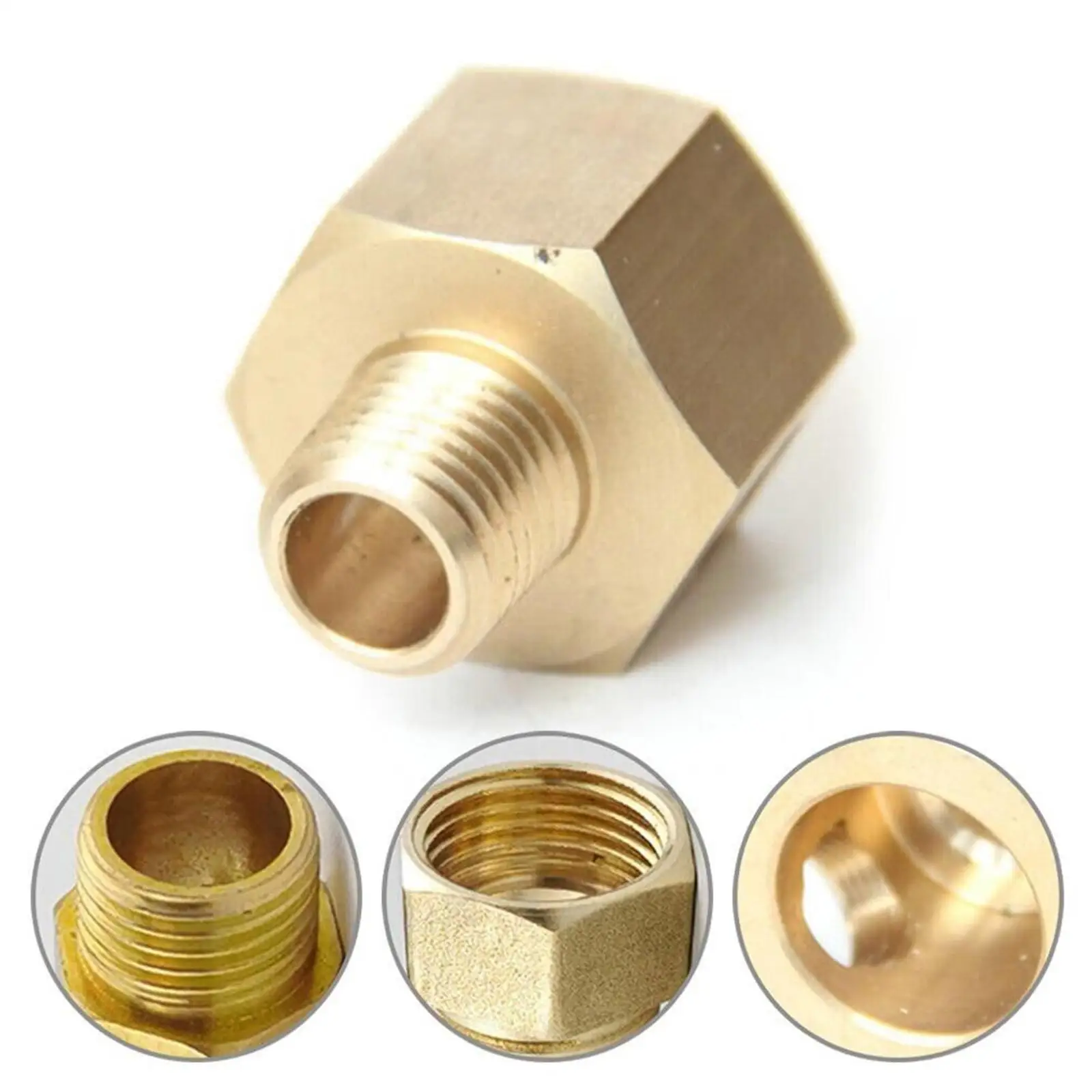 Gas Adapter 1/2" Rx 1/4" Left 1/2" Female Thread X 1/4" Male Thread For Gas Hose Stove pipe fitting hose pipe fitting tee adapter
