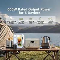 ALLPOWERS R600 centrale électrique Portable 600W 299Wh LiFePO4 générateur solaire UPS batterie de secours MPPT et panneau solaire 100W pour le Camping 2