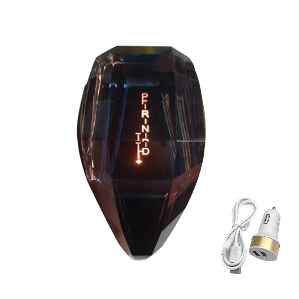

USB charging led light gear knobs crystal shift knob For toyota corolla camry highlander rav4 yaris car interior accessories
