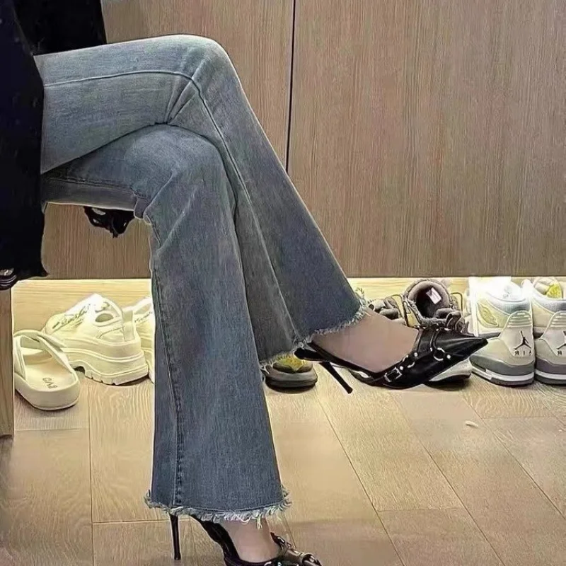 New Punk Wind Fashion High Heels Large Size Metal Buckle with Women's Shoes Summer Sandals New Large Size 42