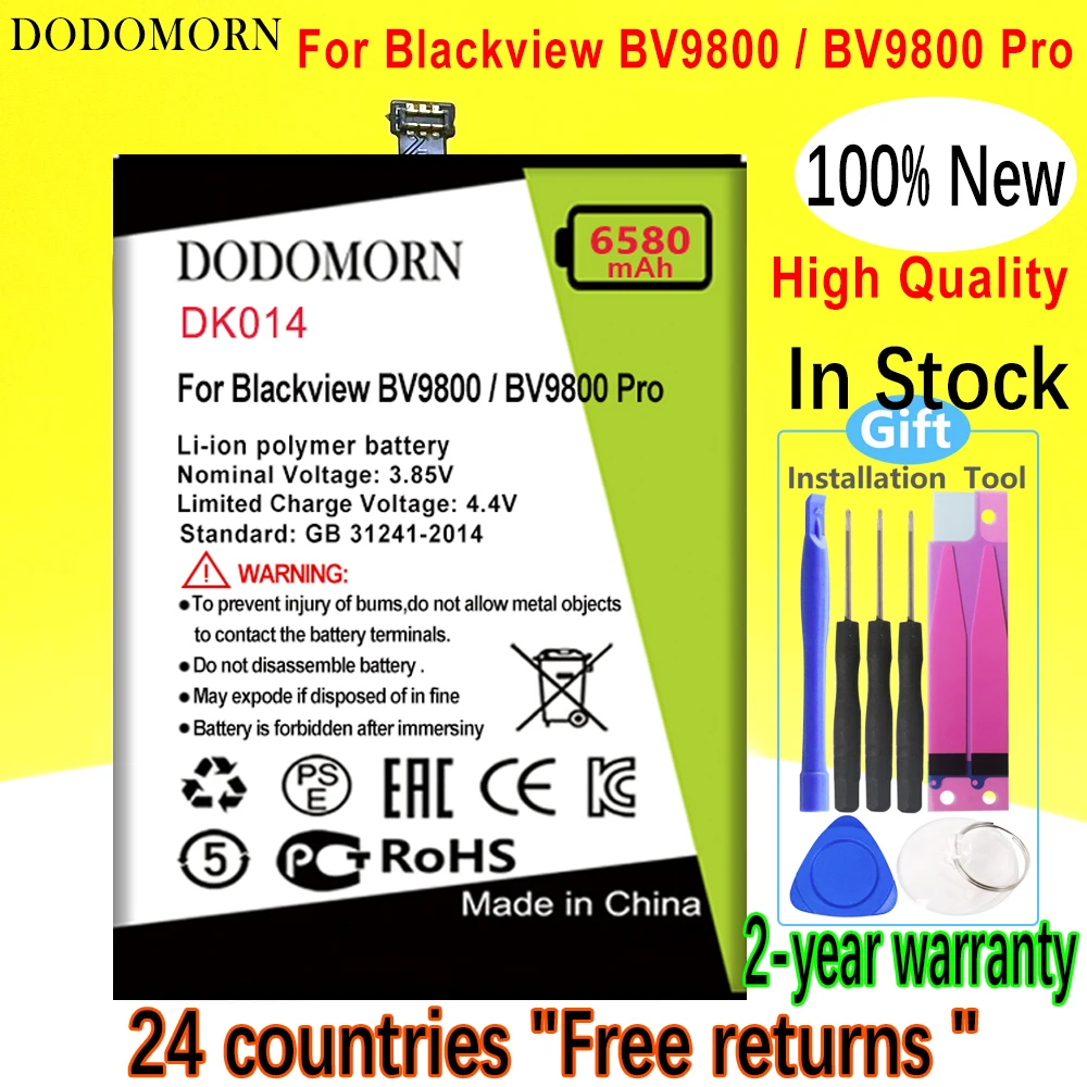 

DODOMORN DK014 Battery For Blackview BV9800 / BV9800 Pro High Quality +Tracking Number