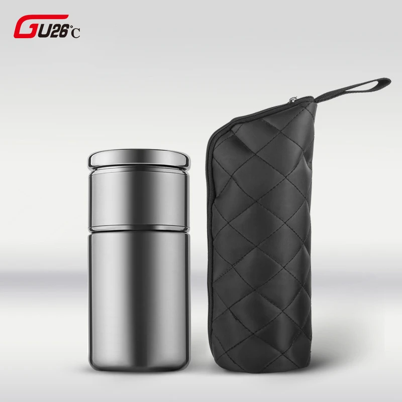 

300/420/600ml Portable Double Stainless Steel Vacuum Flask Coffee Tea Thermos Sport Travel Mug Large Capacity Thermocup