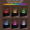 New Simulation Flame Aromatherapy Machine Mini Air Humidifier LED Colorful Light Timer Humidifier Home Perfume Diffuser 2