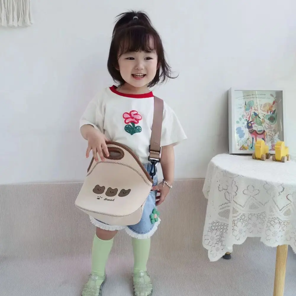 Vintage Cute Cartoon Bear All-match Cotton Outdoor Maternity Handbags Stroller Nappy Bag Baby Diaper Bags Mommy Shoulder Bags