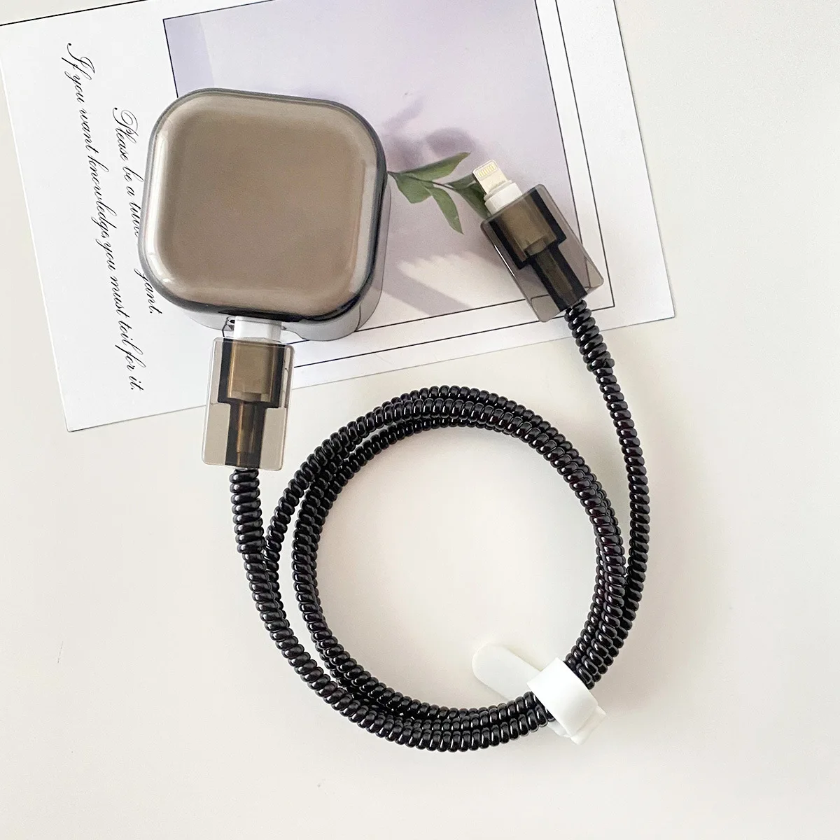 Vibrant Macaron Tone Cable Protector Set for USB Charger and Cord Management