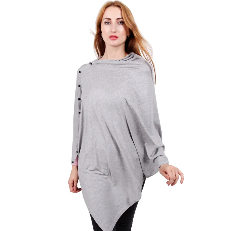 New Mother Nursing Covers Soft Long Nursing Scarf Solid Modal Snap Button Baby Stroller Cover Multifunctional For Mom