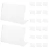 20Pcs Transparent Acrylic Price Tag Display Stands L Shape Display Stands Price Tag Shelf Label Shelf Table Price Tag Tray 1