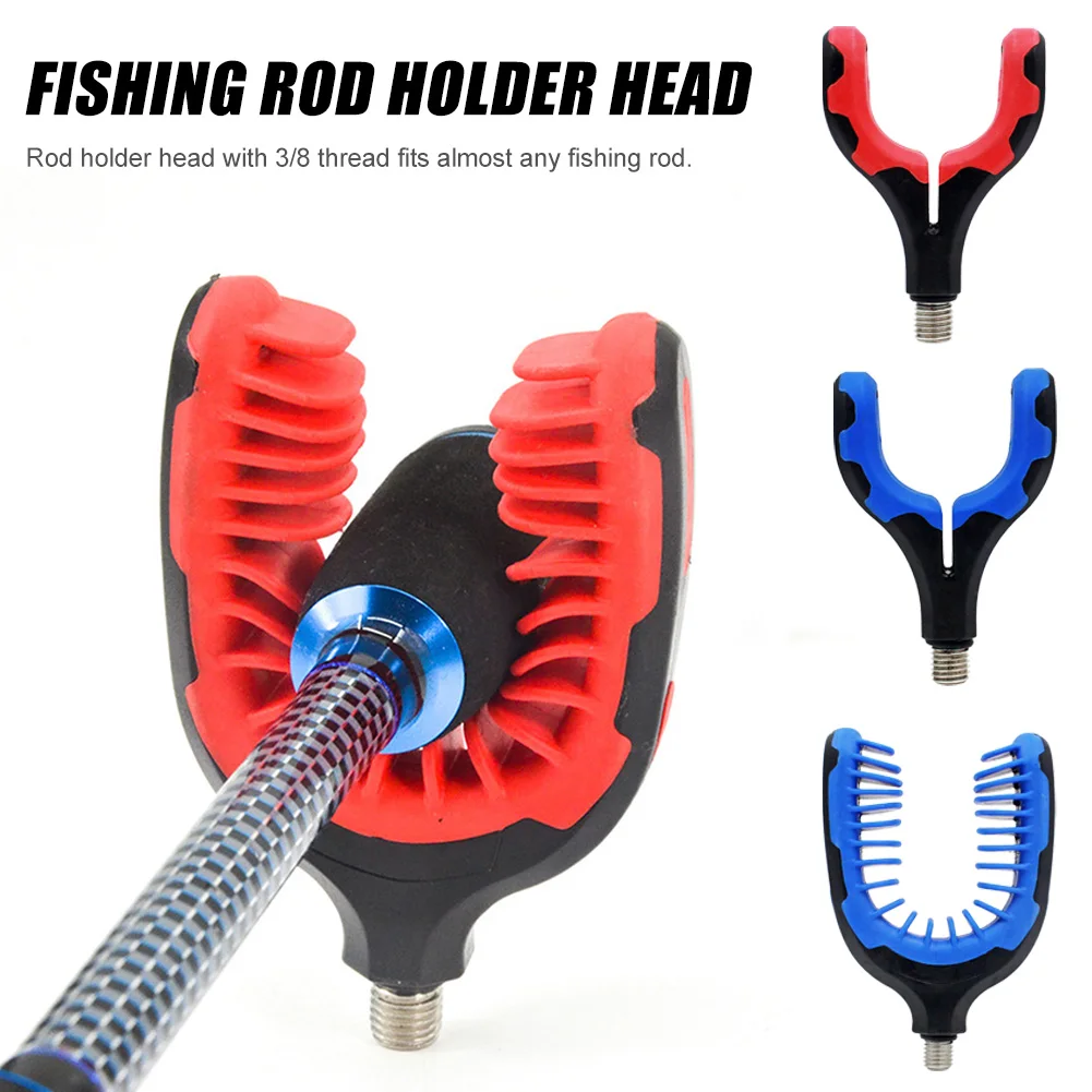 Carp Fishing Rod Holder Rest Head Fishing Tackle Gripper Rest Gripper Rod Grips With 3/8