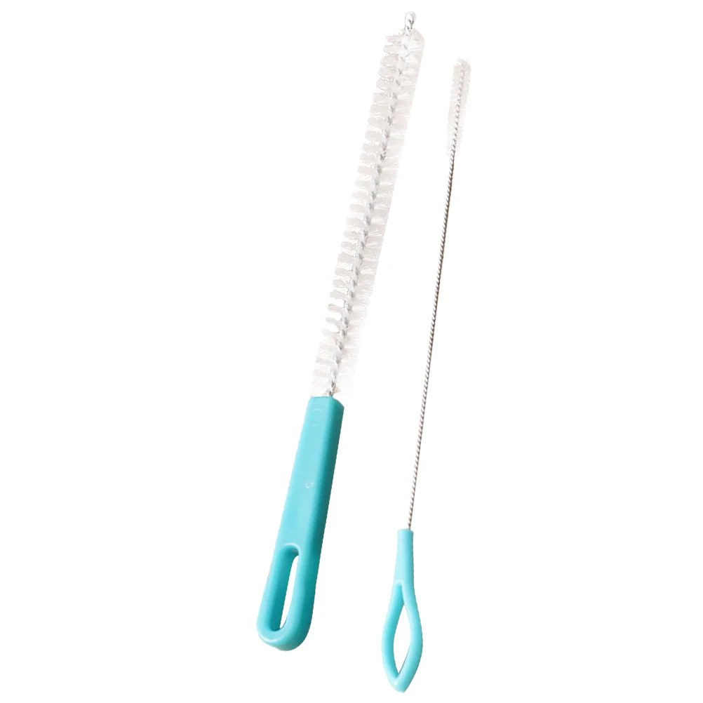 2 Pcs Straw Cleaner Bristle Brush Straws Bottle Large Portable Cleaners Cleaning Supply Plastic