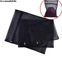 Hot 1pc Black Clothes Washing Machine Laundry Bag With Zipper Nylon Mesh Net Bra Cleaning Washing Bag 1