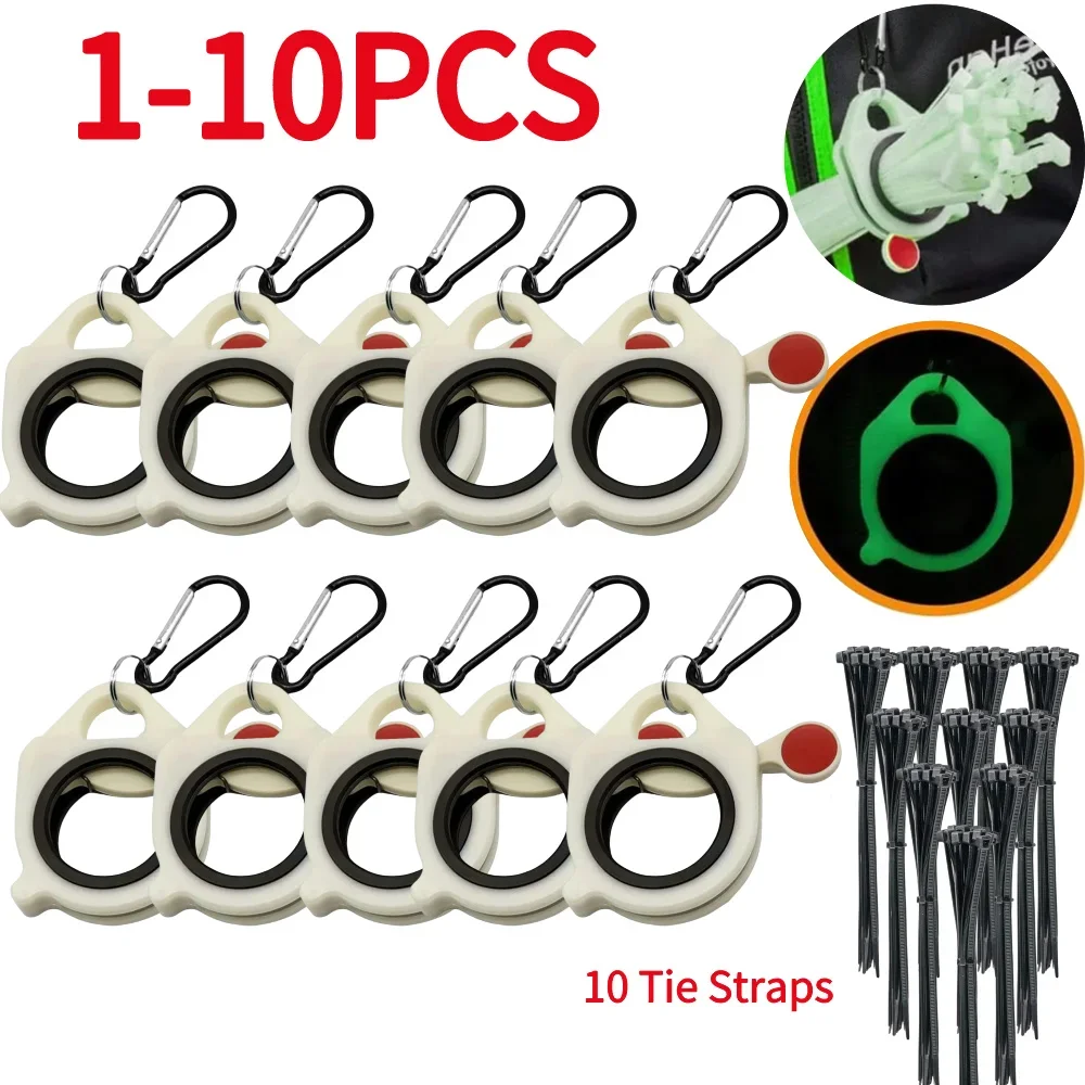 1-10PCS Fluorescent Cable Tie Organizer Plastic Portable Storage Holder Stable Storage Tool Parts