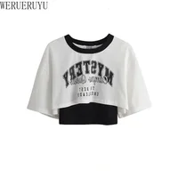 T-shirt imprimé graphique vintage pour femmes, haut court, manches courtes, vêtements Y2K, été, t-shirt court sexy, ensemble 2 pièces, 2025 5